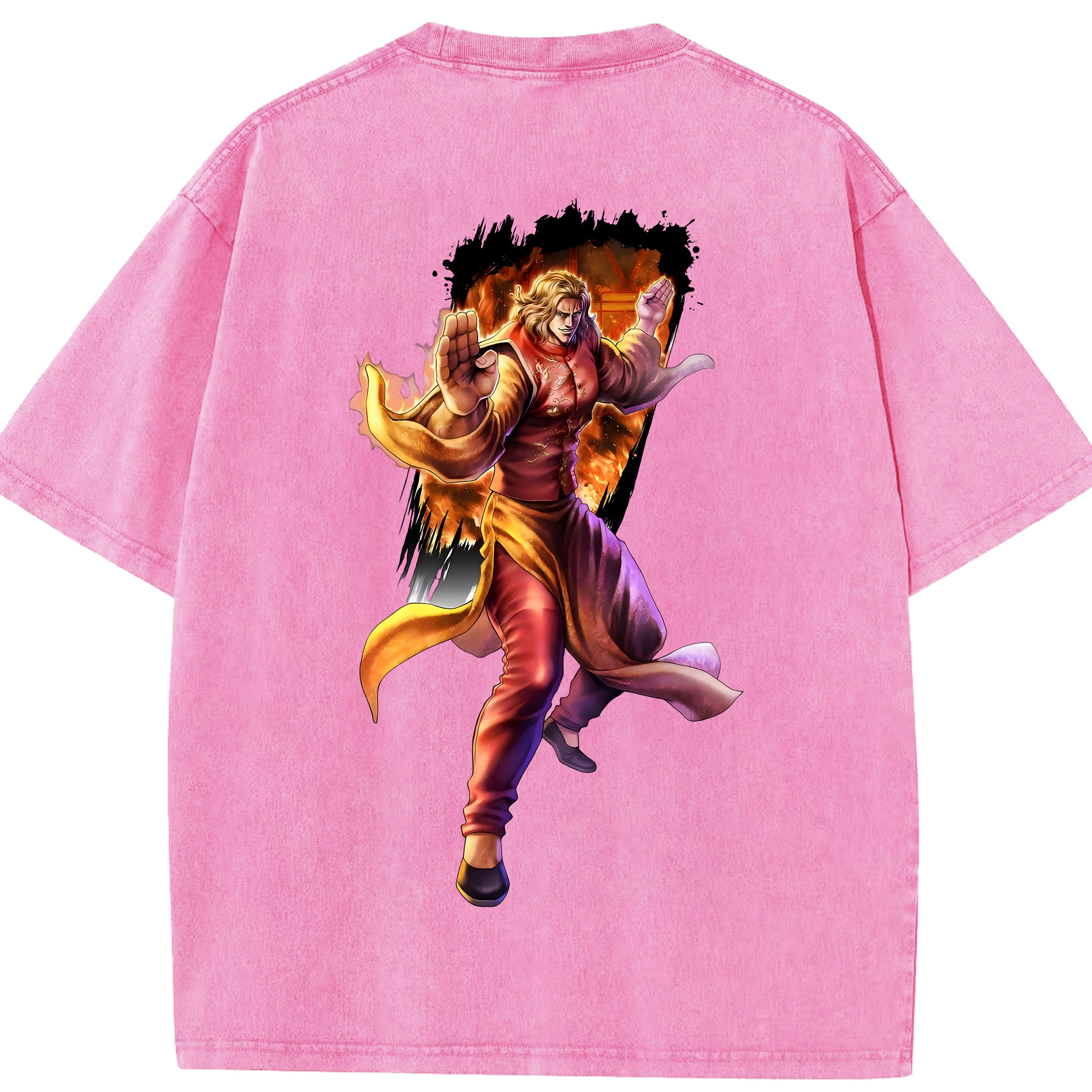 （画像用） 北斗の拳 Fist of the North Star 綿100% ヴィンテージ風 半袖Tシャツ（背面プリント）